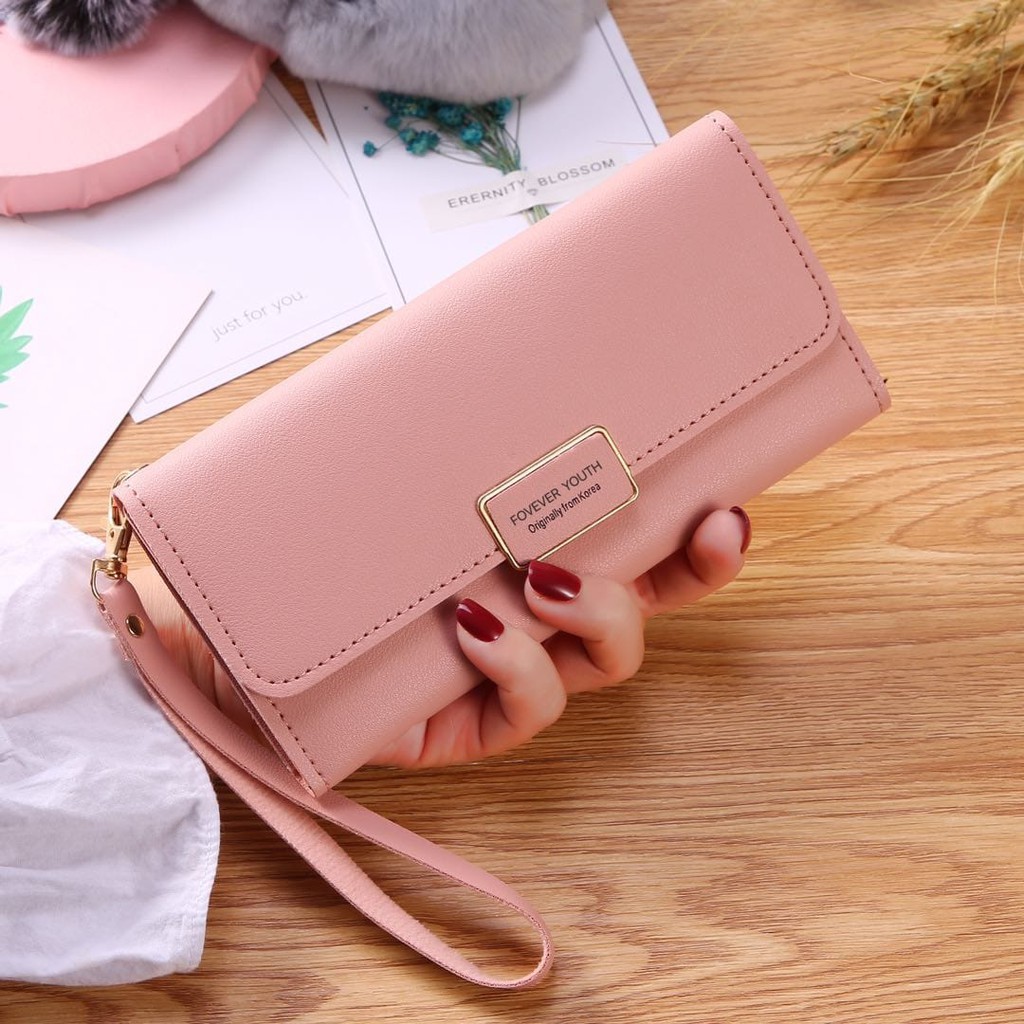 ♥TMALL88♥ Dompet Panjang Wanita Dompet Wanita Panjang dengan Tali Pendek Import AK1006