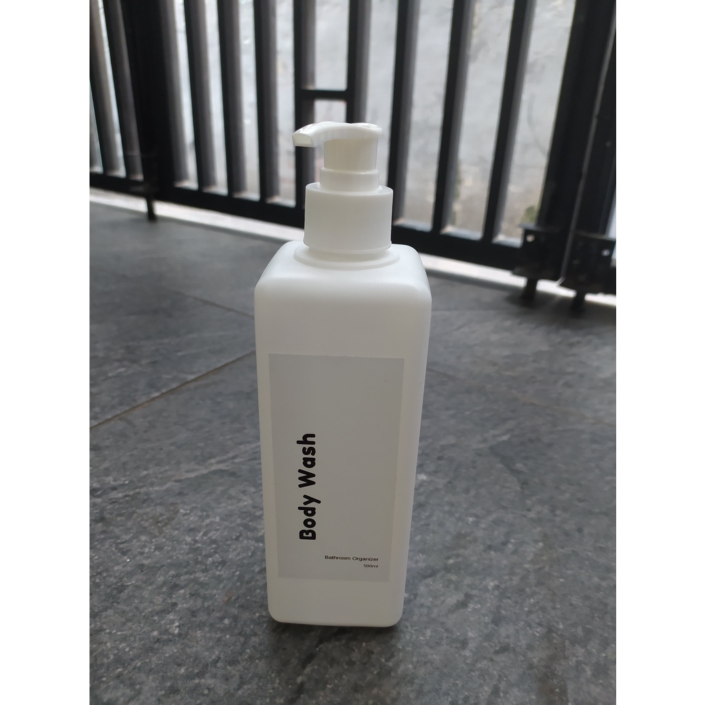 Refill Botol Tempat Sabun Pump Spray  Minimalis Aesthetic 500 ml - Seri Kotak