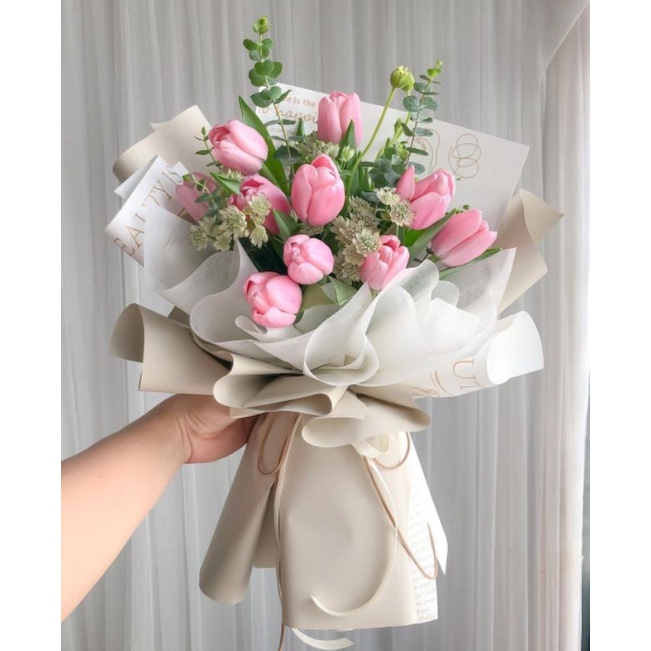 [ READY INSTANT / TIDAK PO ] Buket bunga tulip | tulip segar | artificial | tulip import holland | b