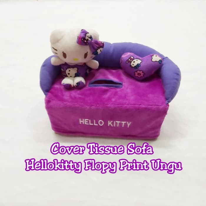 Tempat kotak box tissue tissu tisu mobil hello kitty HK ungu B