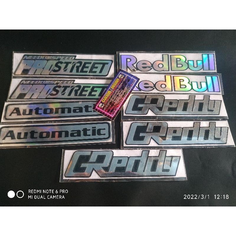 stiker Cutting Sponsor serba bahan Hologram, stiker cutting motor mobil