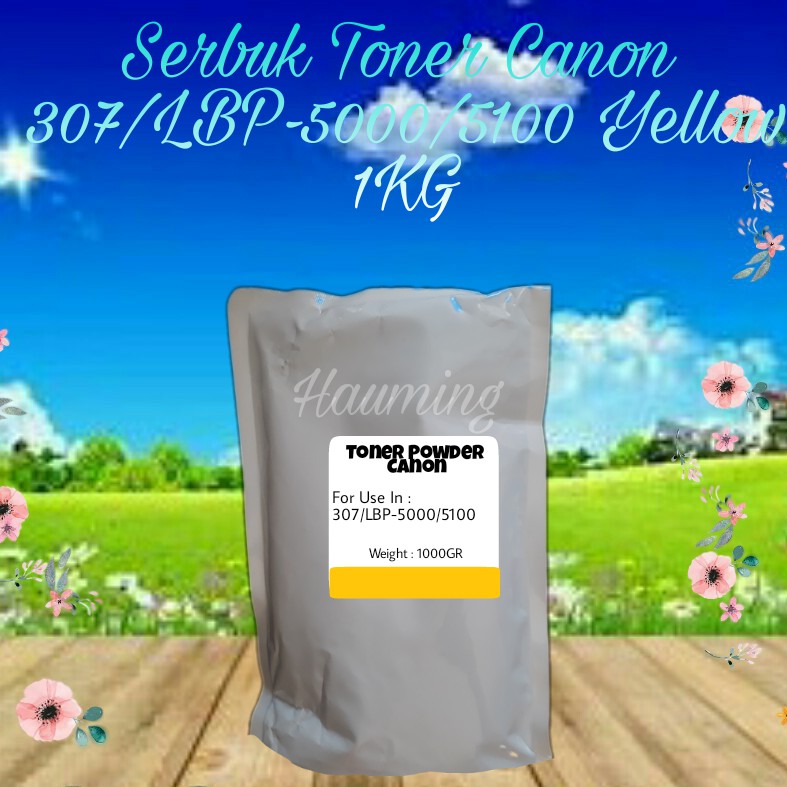 Serbuk Toner Canon CRG-107 307 707 CRG307 CRG707 LBP-5000 5100 LBP5000 LBP5100 Yellow 1kg