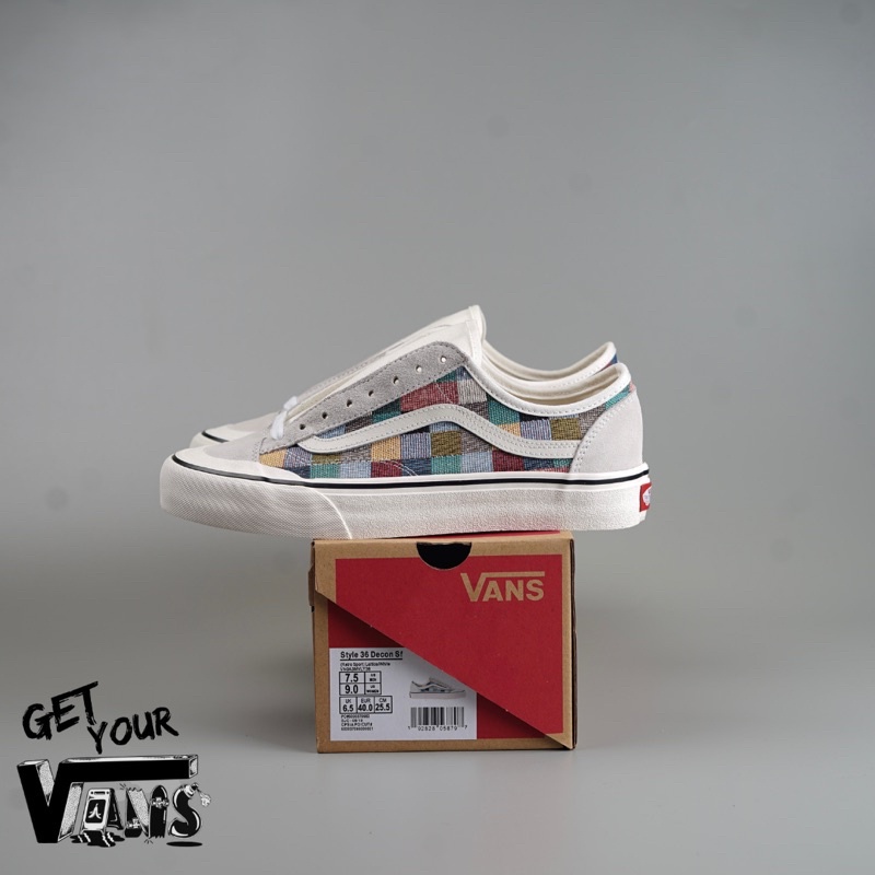 Vans Old Skool Style 36 Decon SF Woven Checkerboard Multi Authentic Original 1000%