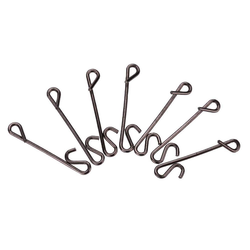 Lanfy Konektor 50Pcs Metal Fish Tackle Braid Knotless Putar Aksesori Kait Pin