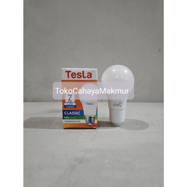 Lampu LED Bohlam Classic 7w 7watt Tesla Cahaya Putih Hemat Energy