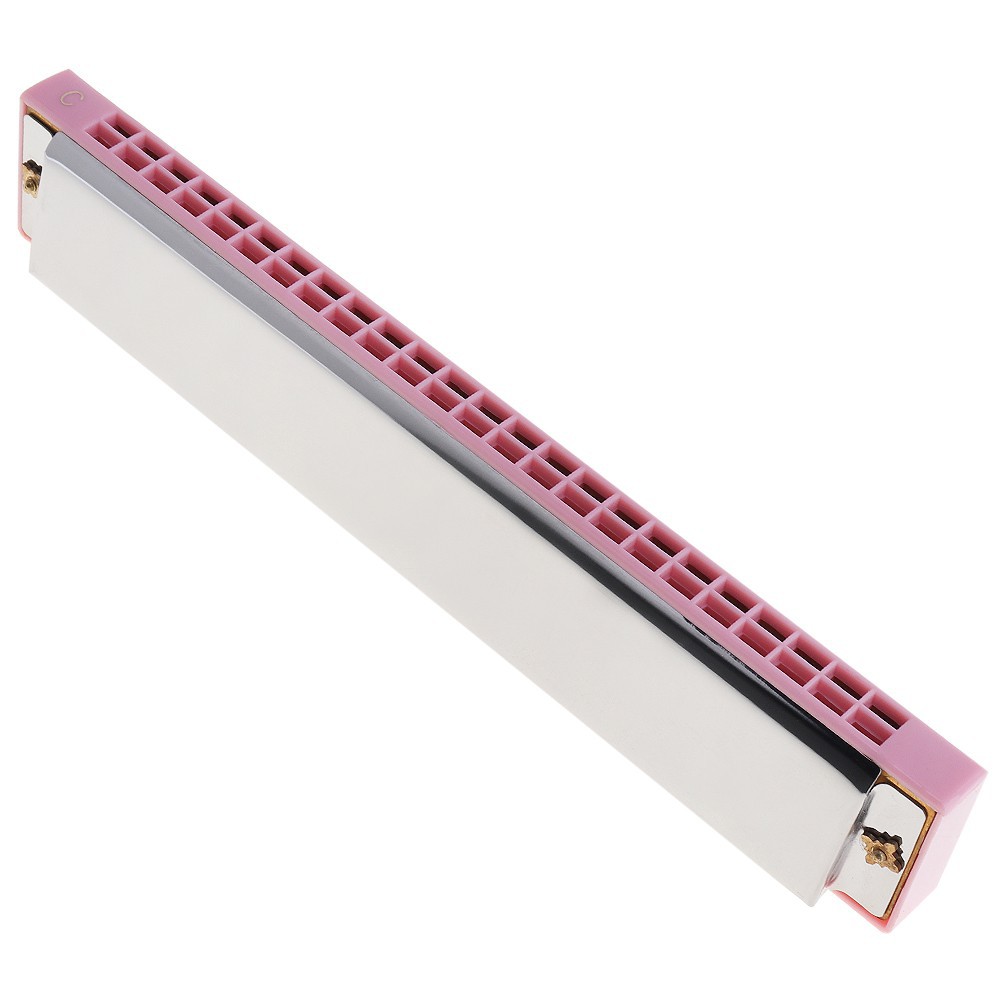 Harmonika Tremolo 24 Lubang Warna Pink