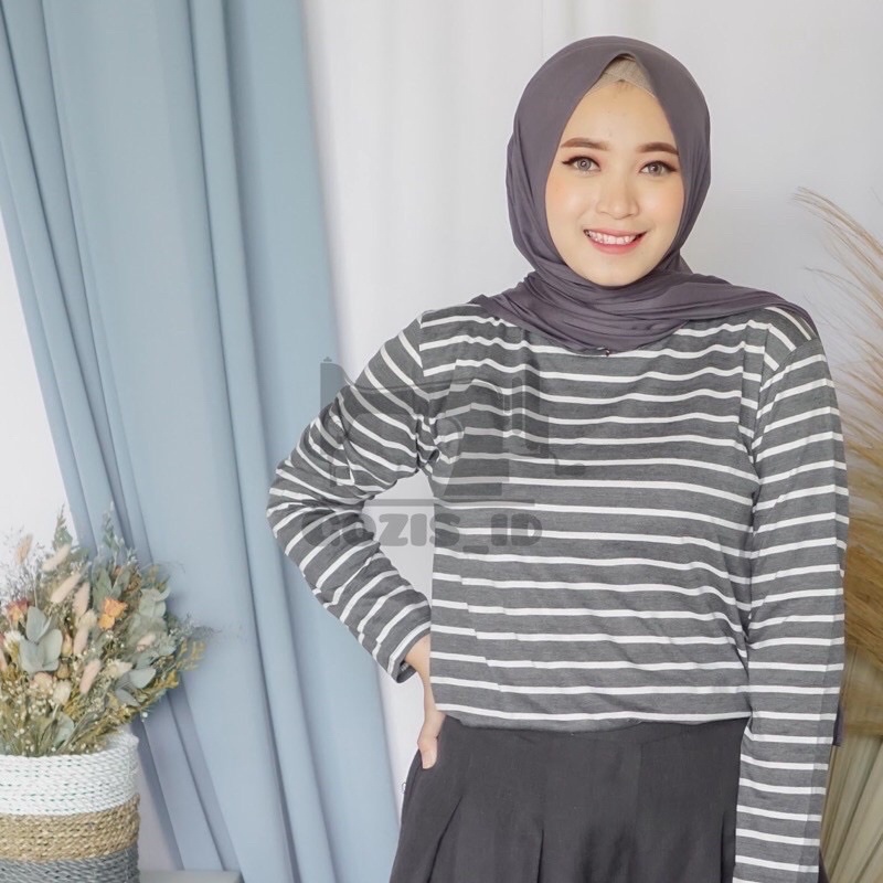 STEVIA TOP KAOS LENGAN PANJANG / STRIPE TEE KAOS SALUR