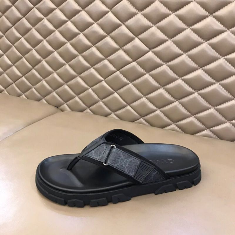 sandal jepit gucci gg gc sendal pria slide slippers cowok flat mirror quality hitam