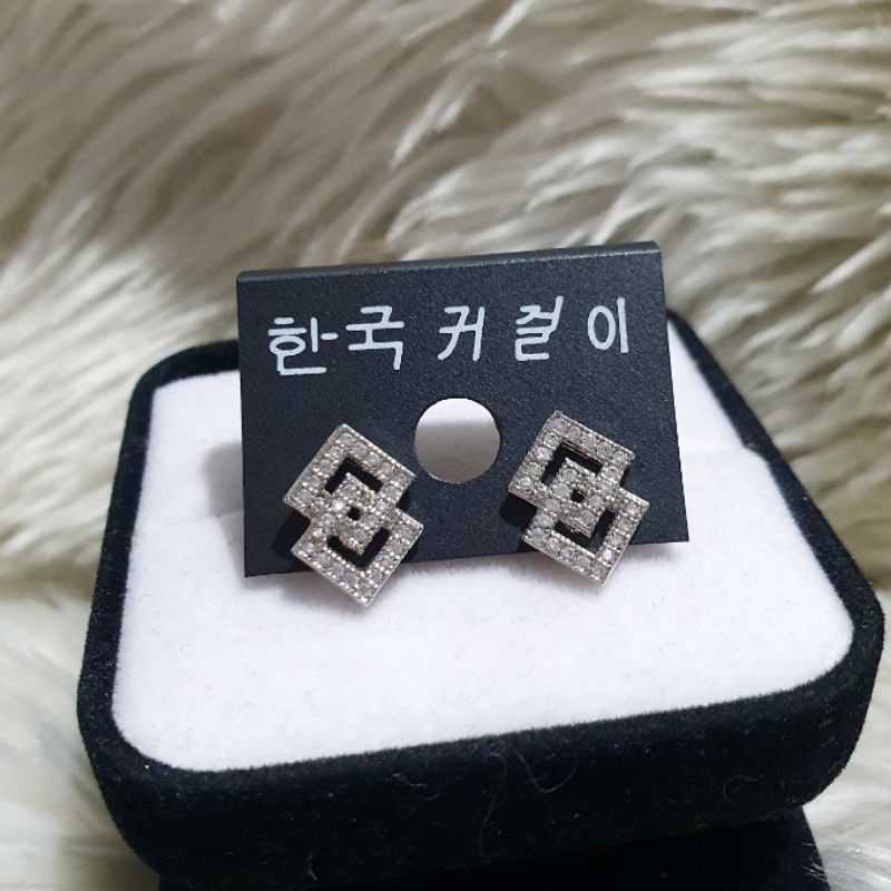 Anting Silver925 Full mata anting silver925 Perak Anti Karat anti alergi anting premium berlian kilap 07