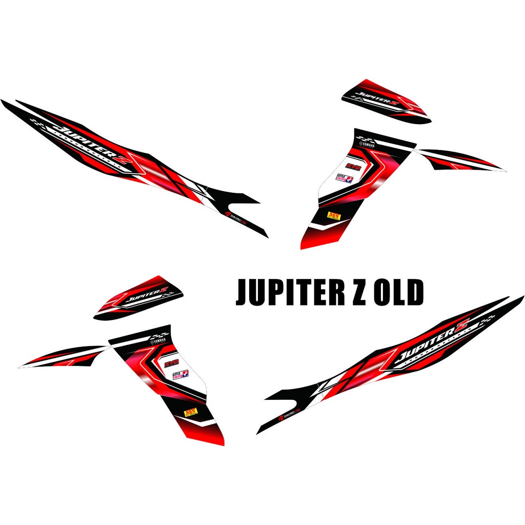 STICKER YAMAHA JUPITER Z OLD VARIASI SIMPLE RACING MOTIF POLET LIST MOTOR JUPITER Z LAMA VARIASI STR