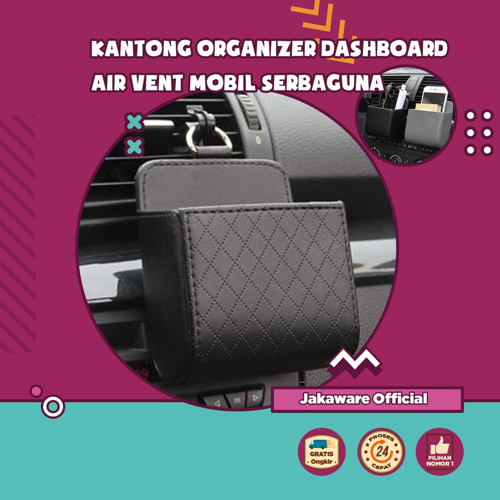SEAMETAL KANTONG ORGANIZER DASHBOARD AIR VENT MOBIL SERBAGUNA PENYIMPANAN MENARUH BARANG BENDA KECIL