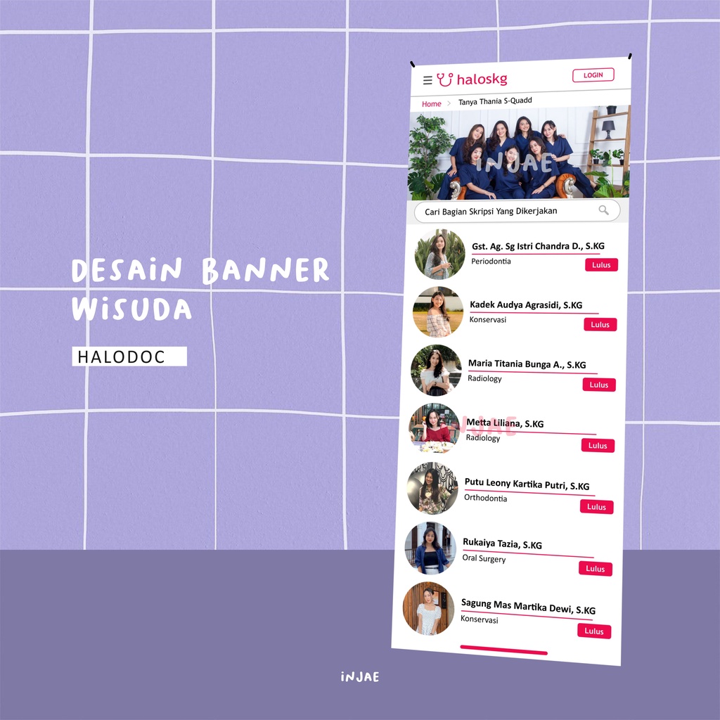 Jual Injae Design Custom Banner Sidang Wisuda Halodoc Desain Banner