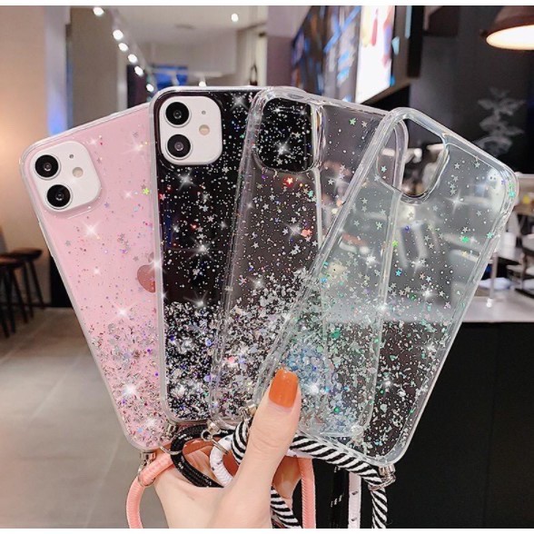 Glitter Lanyard Case - Sling Case - For iPhone 6 7 8+ X XR XS Max 11 Pro Max 12 MINI PRO MAX