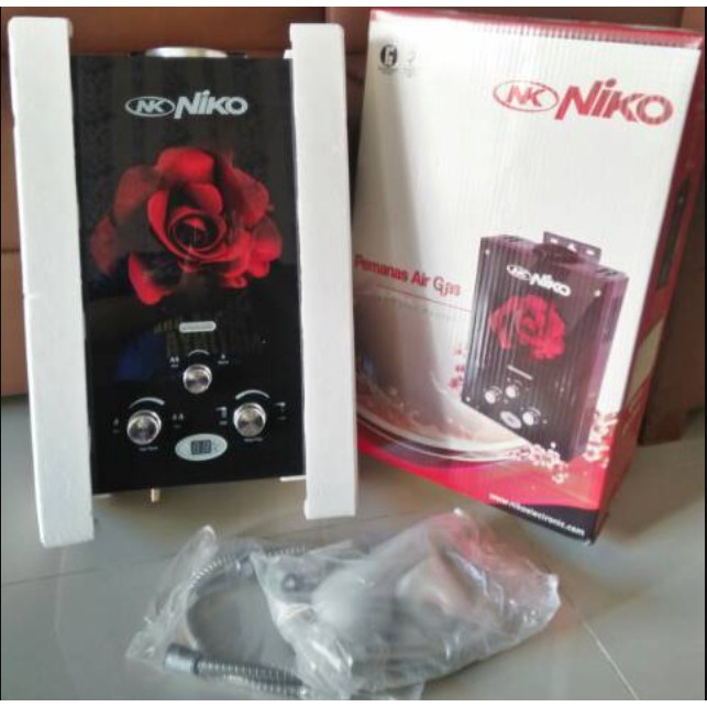 NIKO Gas Water Heater 6 Liter Tempered Glass Pemanas Air NK 6LDG LUX