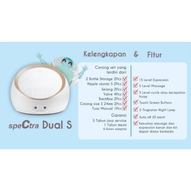 Spectra Dual S Breastpump Pompa Asi Elektrik