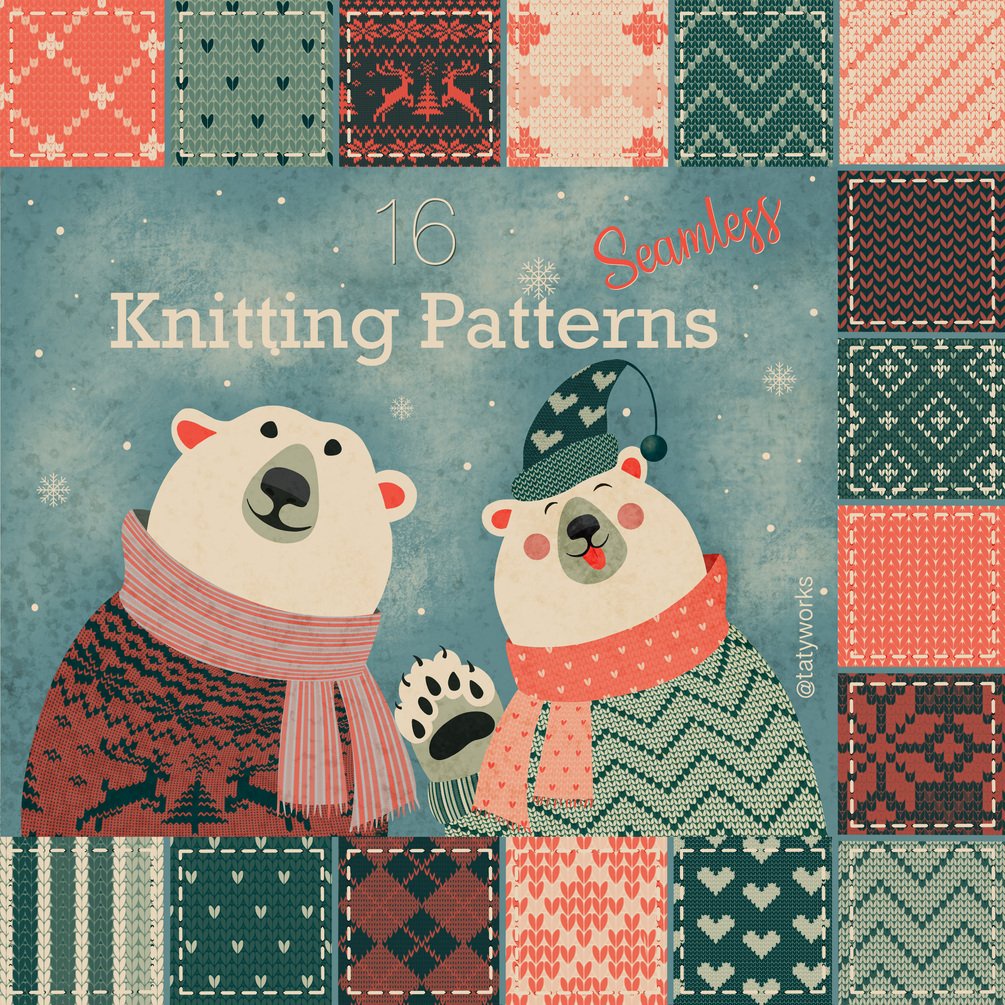 Procreate Brush - Seamless Knitting Patterns