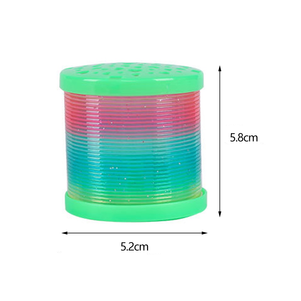 (Tk) 1pc Mainan Per Slinky Warna Pelangi Glow In The Dark Untuk Anak