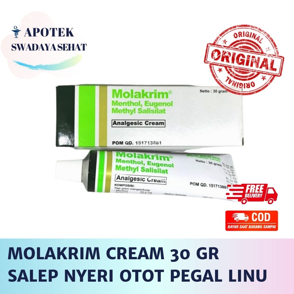 MOLAKRIM CREAM 30 GR - Krim Nyeri Otot Pegal Linu