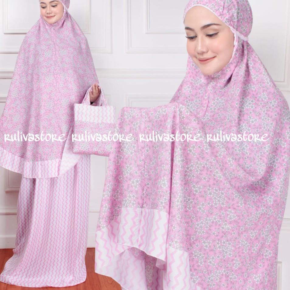 ♥10.10♥ mukena rayon bali motif bunga alesha zigzag ziggy mukena dewasa adem termurah