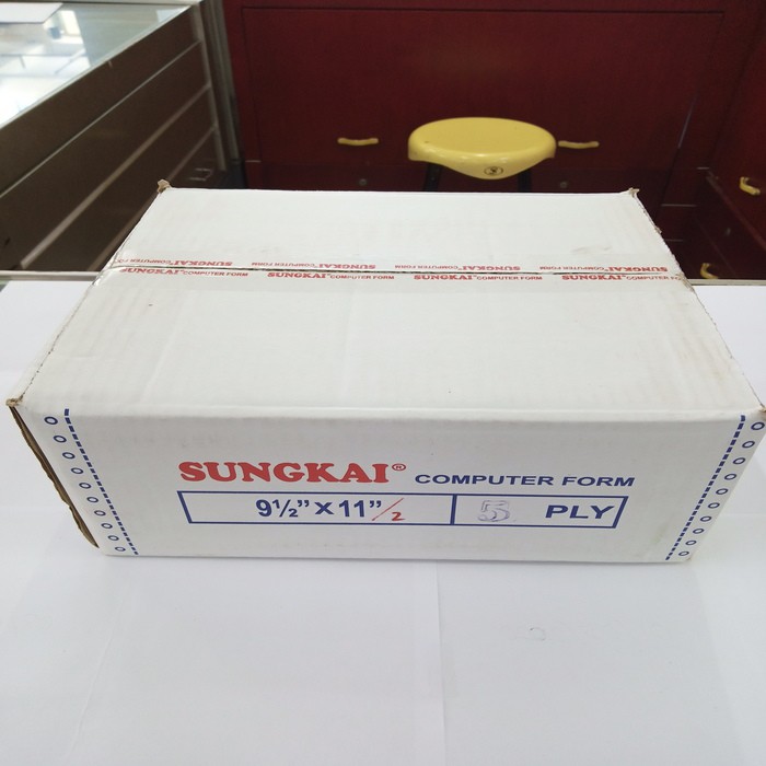 

KERTAS CONTINUOUS FORM SUNGKAI 9 1/2 X 11 5 PLY BAGI 2 (PERFORASI)