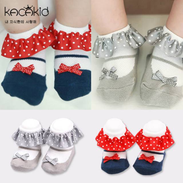 KK10-Kaos Kaki Anak Perempuan Polkadot