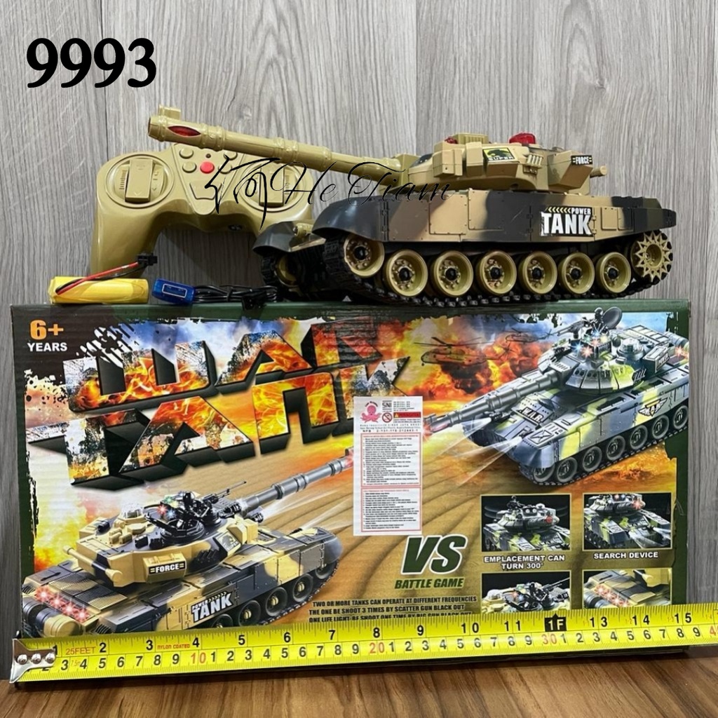 Mainan Mobil Remote Control Rc War Tank Super Power 9995 Big Size 2.4Ghz