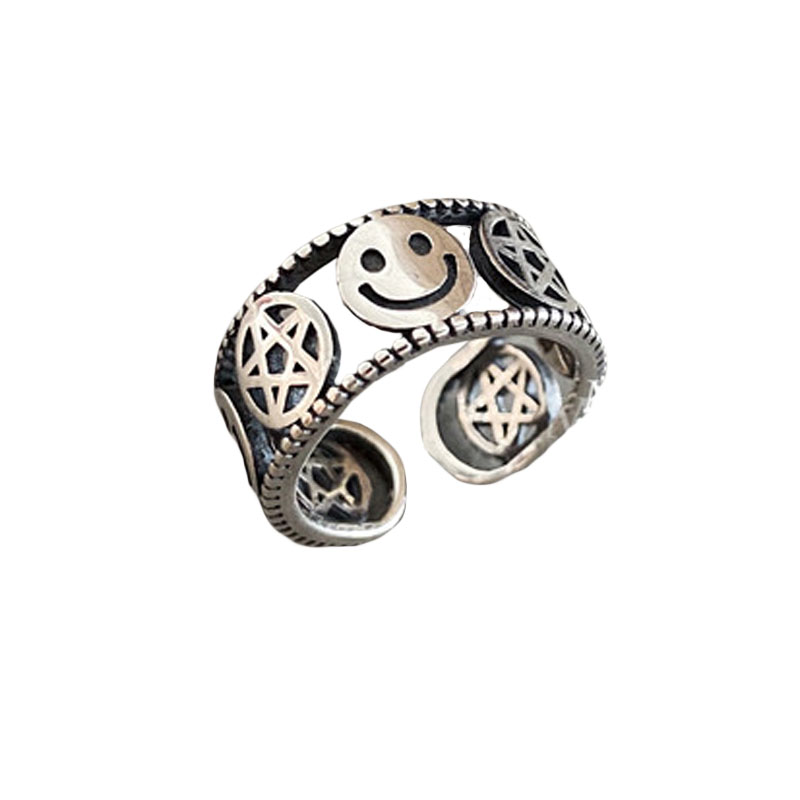 Smiley Ring Korea Retro Personality Trend