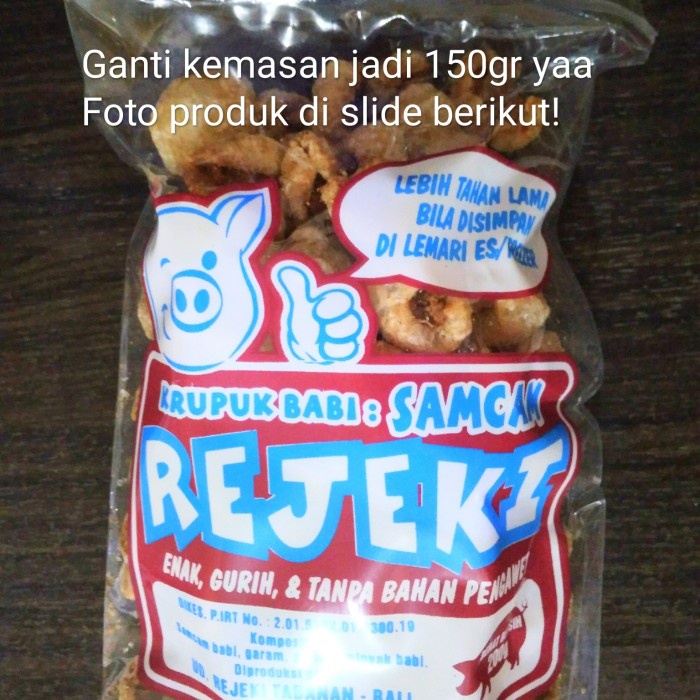 

TERBARU Krupuk Samcam, Kulit Babi Rejeki 200gr - Kulit150gr