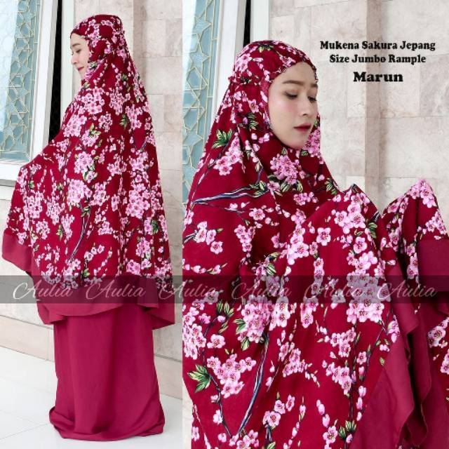 Mukena Bali Jumbo Sakura Bunga Aulia