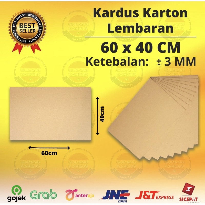 

Kardus Lembaran 60 x 40 packing,kardus hampers