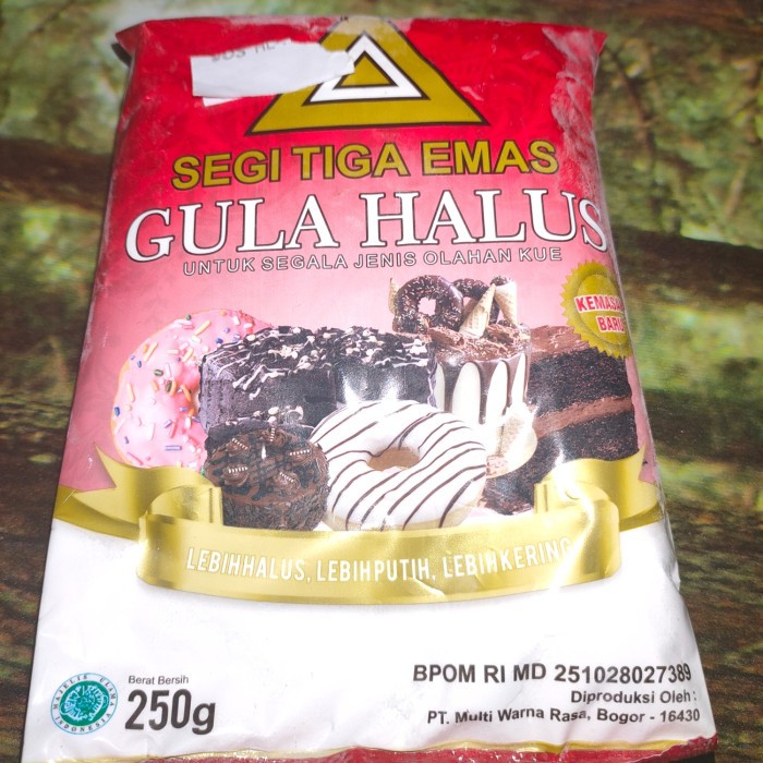 

Gula Halus Cap Segitiga Emas 250gr Gula Donat Donut Topping Kue Roti