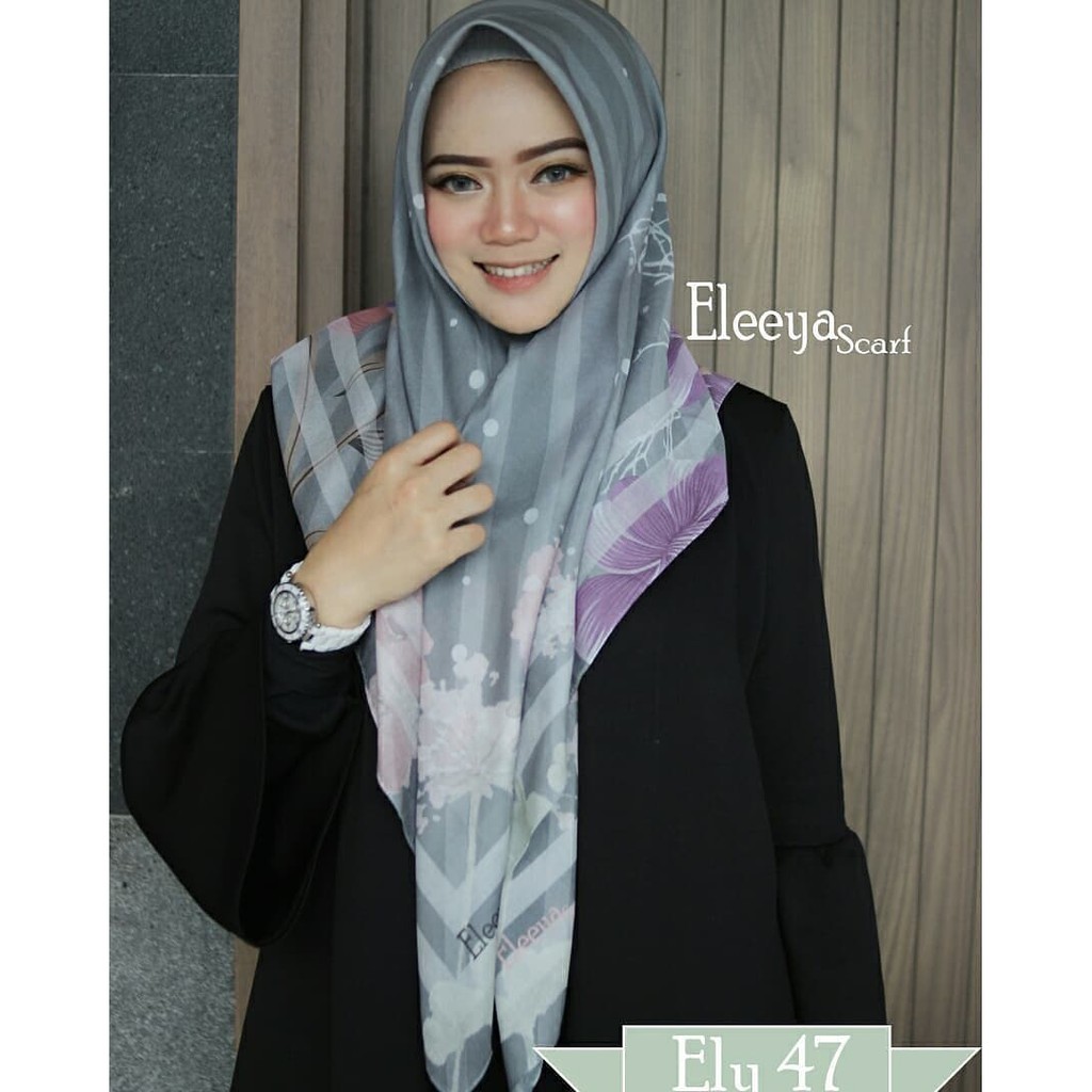 HIJAB SEGIEMPAT MOTIF ELY 47  II Eleeya Scarf