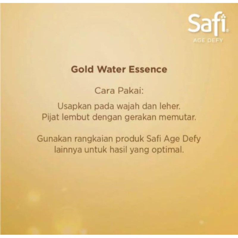 Safi Age Defy Gold Water Essence 30ml (Original)