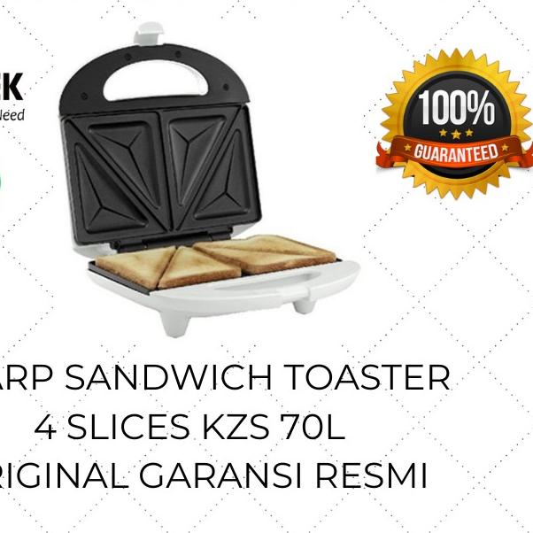 ◌ Sharp Sandwich Toaster KZS70LW / Pemanggang Roti Bakar Murah / Alat Panggang Roti Listrik Low Watt