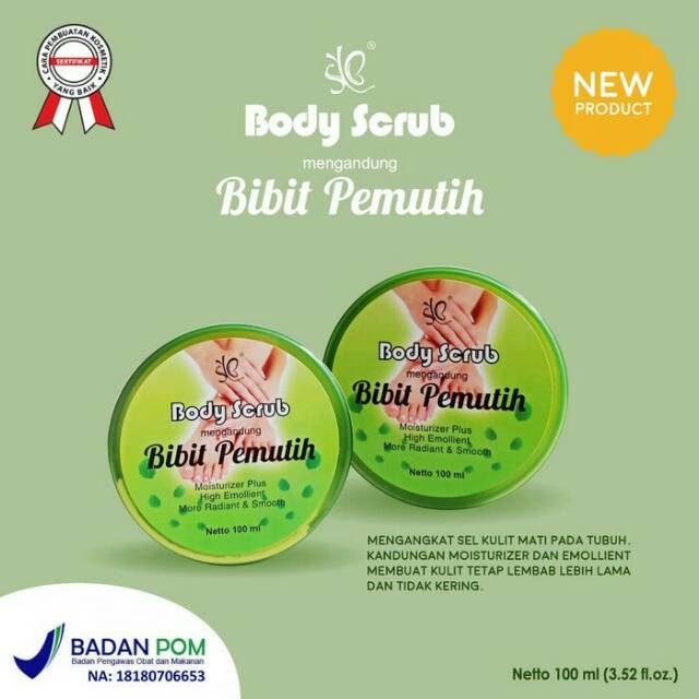 BODY SCRUB BIBIT PEMUTIH BY SYB ORIGINAL - BPOM