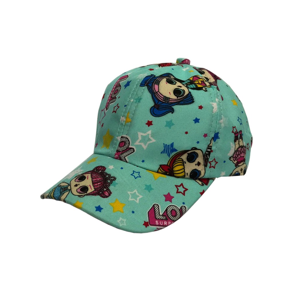 Topi Anak Sablon Sublim Karakter Lucu / Topi Anak Karakter / Arshila_fashion (TPA001)-LOL Biru Muda