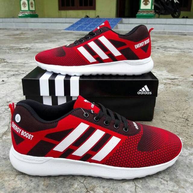 Sepatu jumbo adidad neo energy boost merah sport jogging big size
