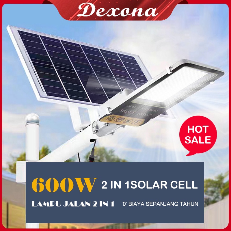 ❣️Garansi&amp;Remote❣️LAMPU JALAN SOROT 600watt 600w lampu pju solar panel 2 in 1 600w 600 watt lampu jalan led pju 600w lampu jalan lampu lalan solar cell