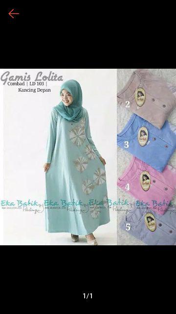 Asanti Gamis Kaos Pelangi Tiedye Batik Payung Jumbo Syari Katun Adem