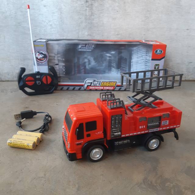 RC Car Truck Pemadam Kebakaran - Mobil Truk Fire Remote Control Rescue