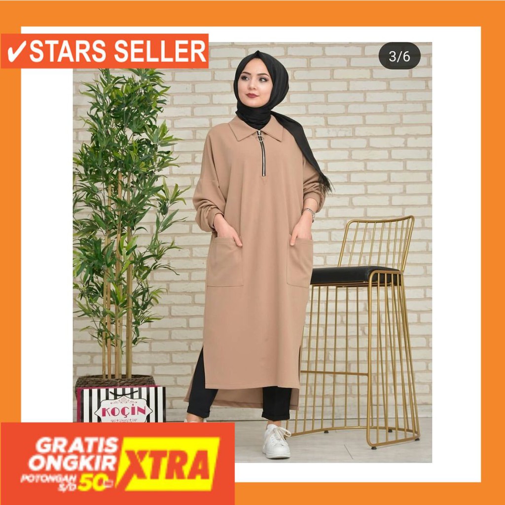 BUSANA MUSLIM TERBAIK MURAH BARU KECIL BESAR JUMBO BIG / GANESHA TUNIK - FLOTTILICIOUS / TUNIK