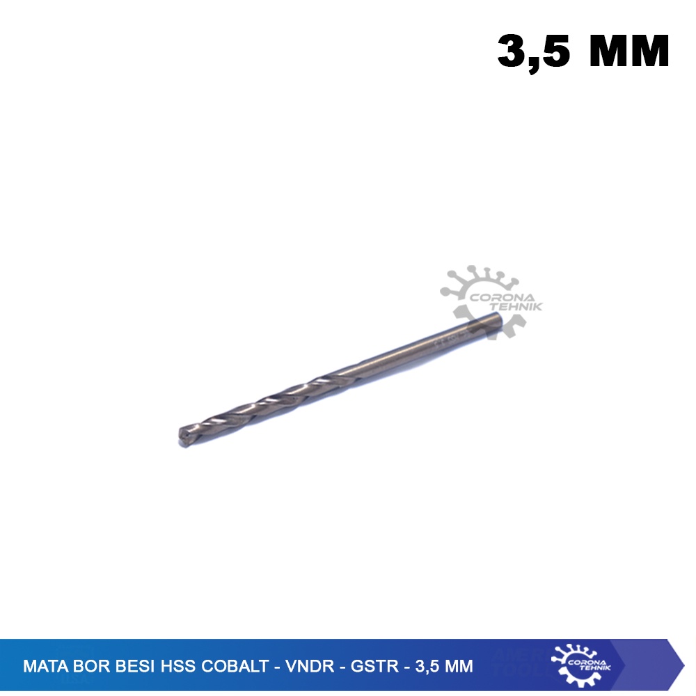 3,5 mm - Mata Bor Besi HSS Cobalt - VNDR - GSTR