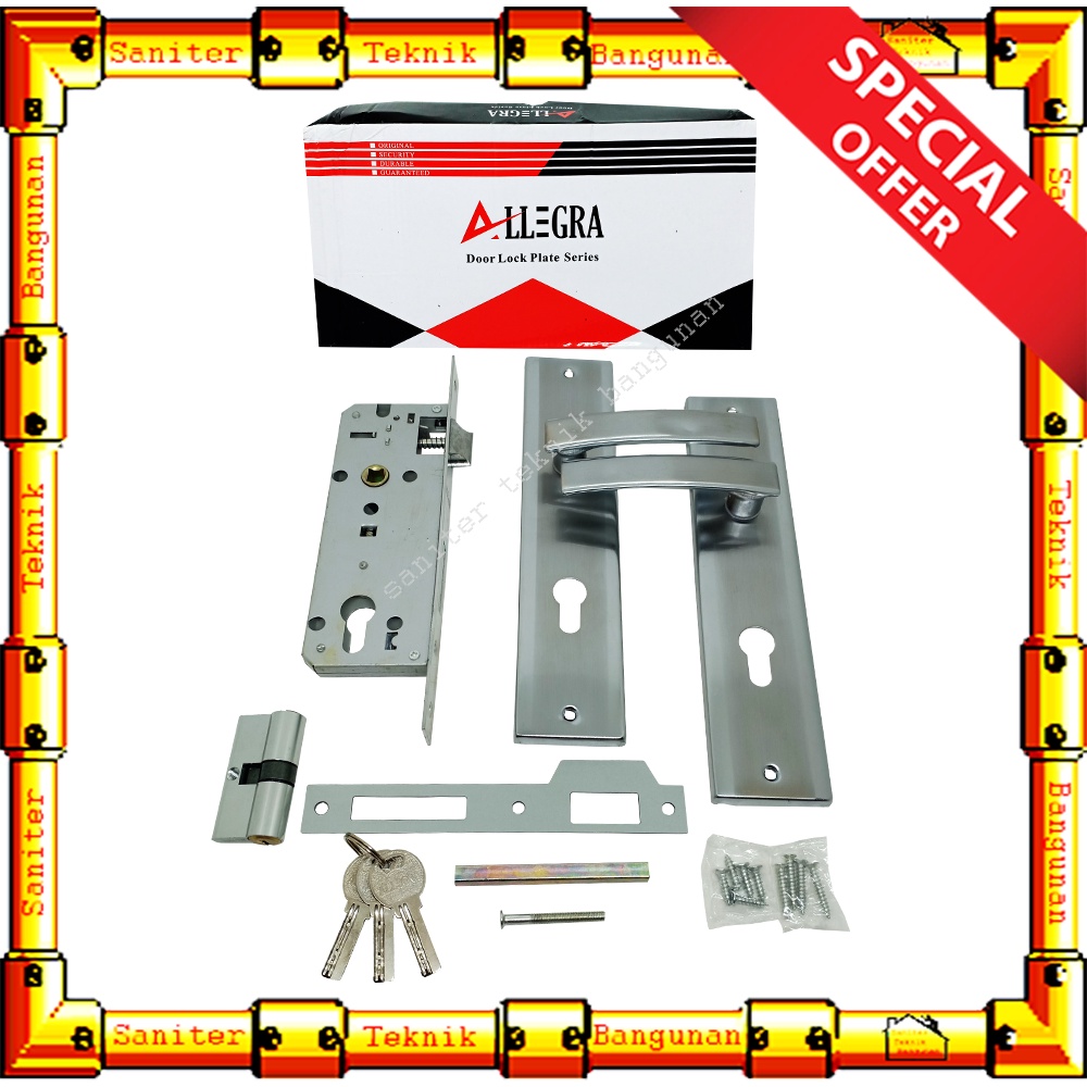 Kunci pintu plat HUGO.S Type HG01-L / gagang kunci / handle pintu