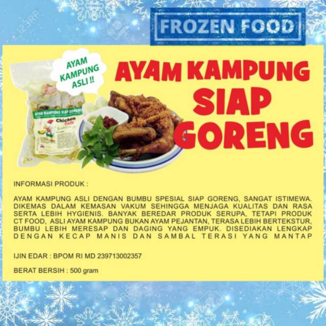 

Frozen Food Ayam Kampung Siap Goreng