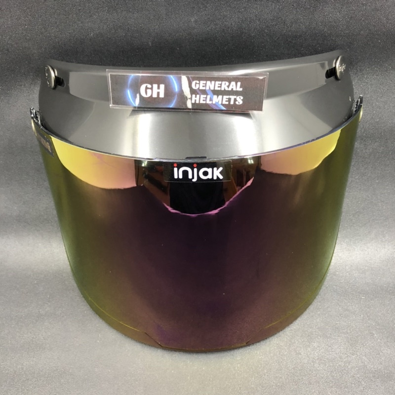 KACA HELM RETRO DATAR FLAT RAINBOW BOGO INJAK COATING