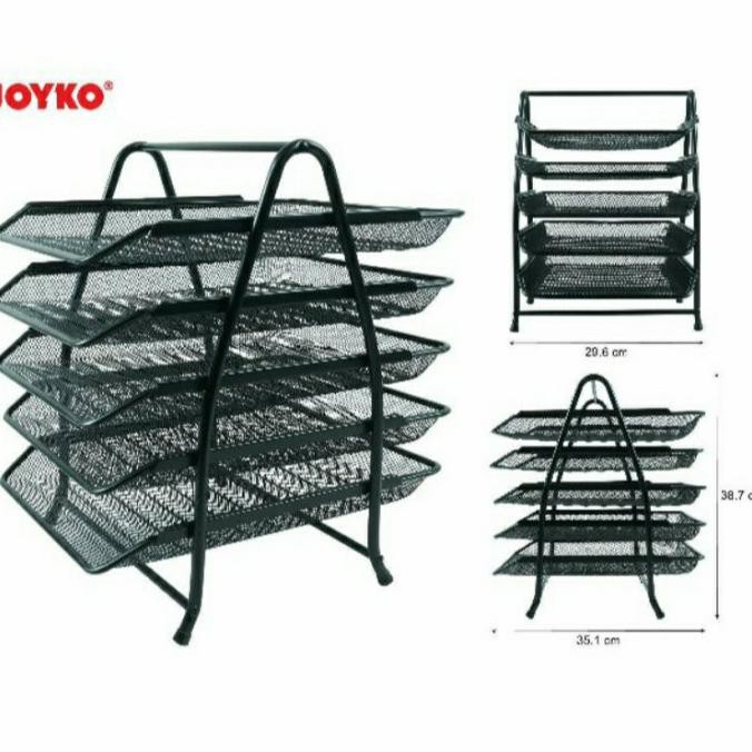 

Rak Dokumen/Rak Kertas/Elevated Tray Besi 5 Susun Joyko