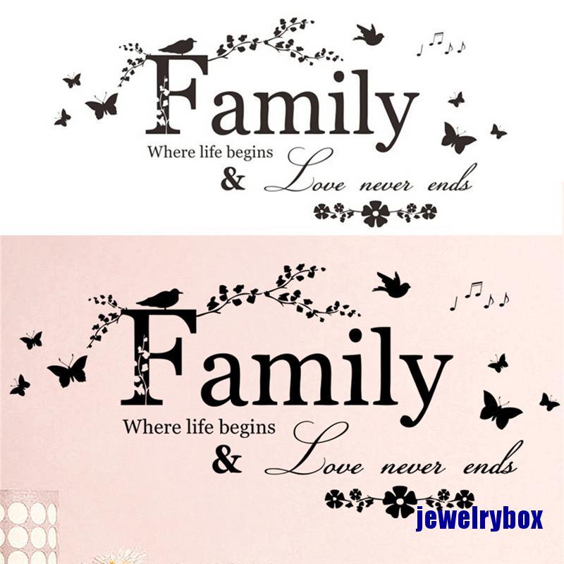 Stiker Dinding Desain Family Bahan Vinyl, Dapat Dicopot