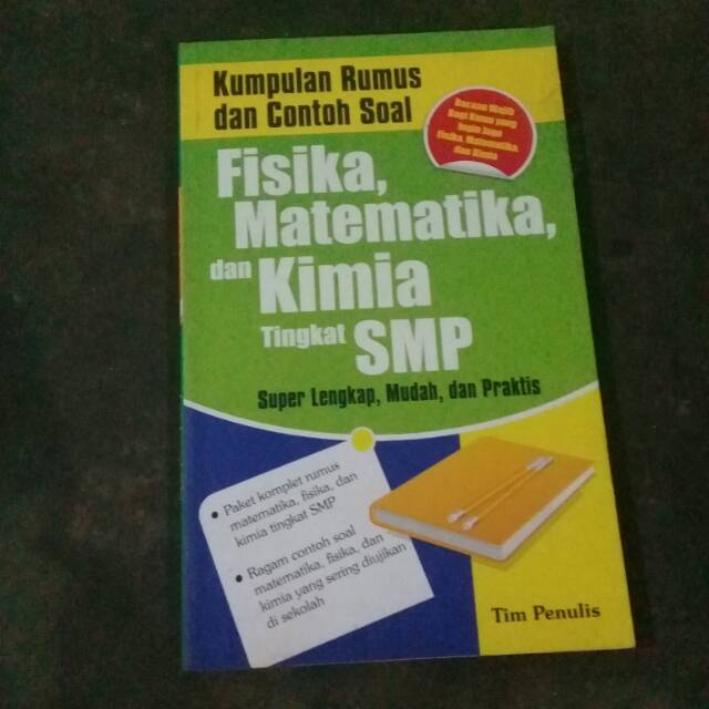 Buku Kumpulan Rumus Dan Contoh Soal Matematika Kimia Fisika