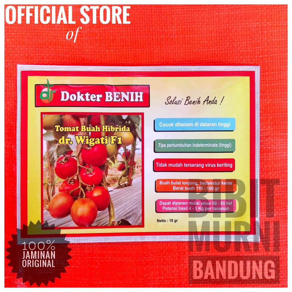 BENIH BIBIT TOMAT DR WIGATI F1 10 GRAM ORIGINAL PACK