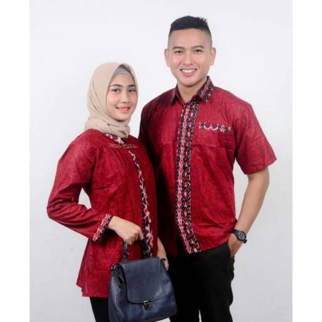 Batik Couple Mega Mendung Merah
